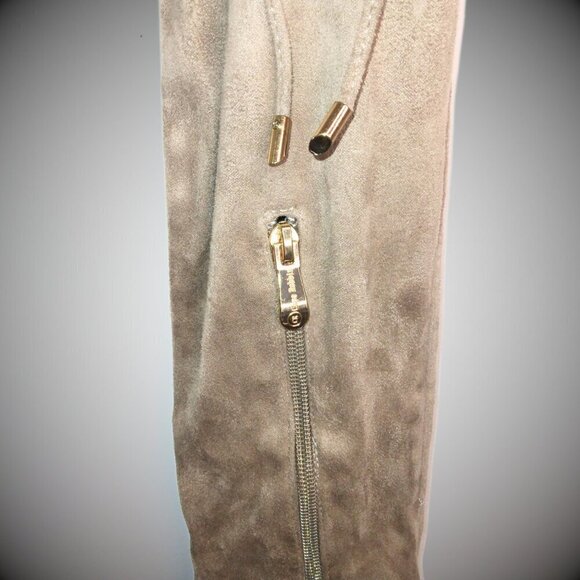 CAPE ROBBINS WOMEN'S SUEDE KHAKI THIGH HIGH BOOTS - SIZE 8 - Picture 3 of 5